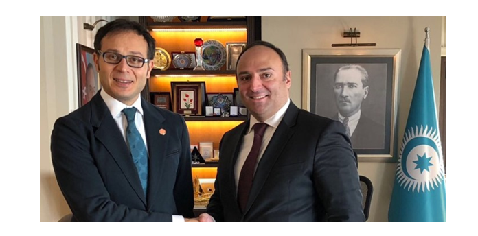 The newly appointed Ambassador of the Republic of Turkey to Bishkek, Cengiz Kamil Fırat, visited Turkic Council Secretary General Ambassador Ramil Hasanov in his office on 7 December 2017.