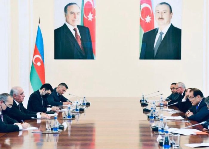 Azerbaycan Cumhuriyeti Başbakanı Türk Konseyi Genel Sekreterini ve Ekonomi Bakanlarını kabul etti