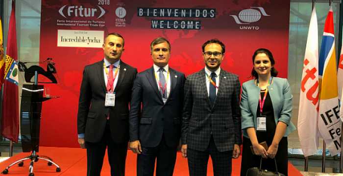 Turkic Council delegation presided by Secretary General Ambassador Ramil Hasanov, attended the joint inaugural  VIP reception of FITUR and UNWTO.