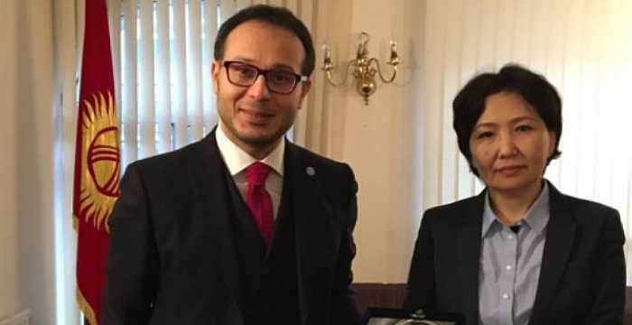 Secretary General of the Turkic Council Ambassador Ramil Hasanov visited Ms. Gulnara Iskakova Ambassador of the Kyrgyz Republic to London.