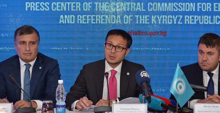 The Head of the Turkic Council International Election Observer Mission Secretary General of the Turkic Council Ambassador Ramil Hasanov shared the outcomes of the Mission on the Presidential Elections of Kyrgyz Republic.