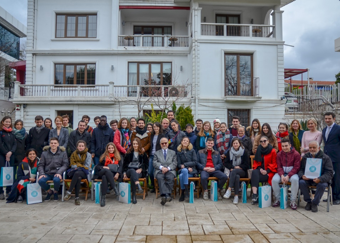 ​The group consisting of master students of the Global Research Institute of the University of Geneva visited the Secretariat of the Turkic Council