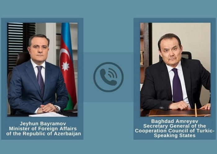 Telephone conversation between Secretary General and Foreign Minister of Azerbaijan.