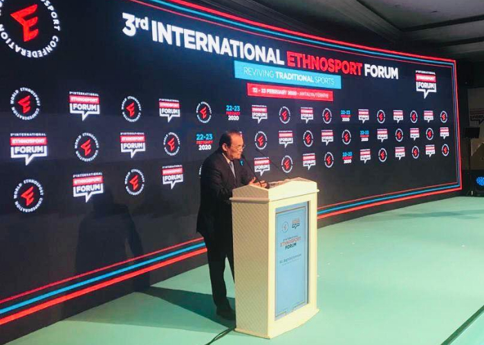 Secretary General of the Turkic Council, Baghdad Amreyev participated in the 3rd International Ethnosport Forum held on 22-23 February 2020 in Antalya, Turkey. 