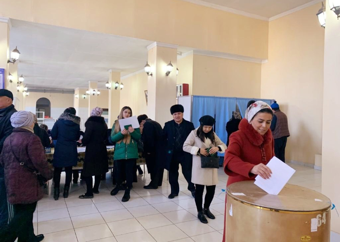 Turkic Council International Election Observation Mission monitors the Parliamentary Elections in Uzbekistan at polling stations.