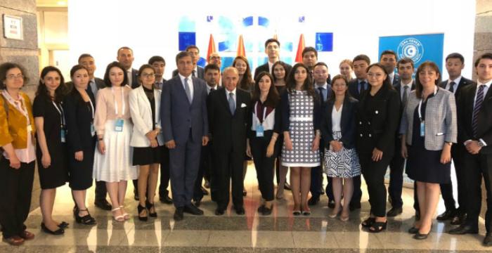 Former Foreign Minister of the Republic of Turkey H.E. Hikmet Çetin gave a lecture to the participants of the Turkic Council Junior Diplomats 5th Joint Training Program.