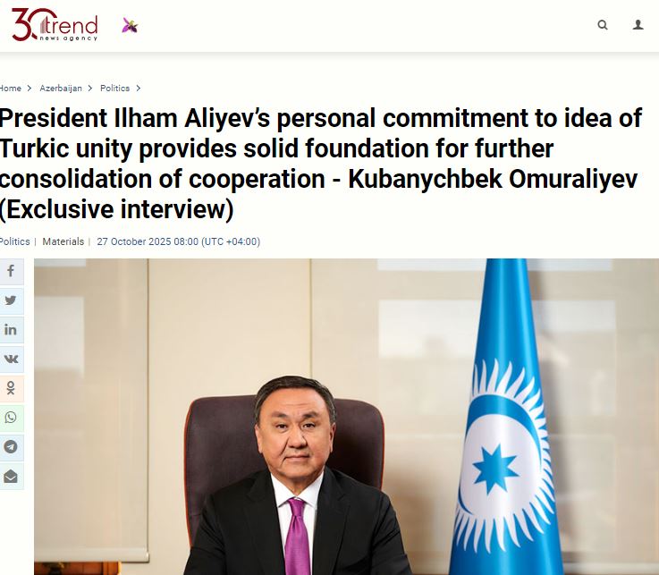 TDT Genel Sekreteri, Azerbaycan'ın Türk birliğinin güçlendirilmesinde sergilediği öncülüğe vurgu yaptı